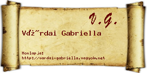 Várdai Gabriella névjegykártya